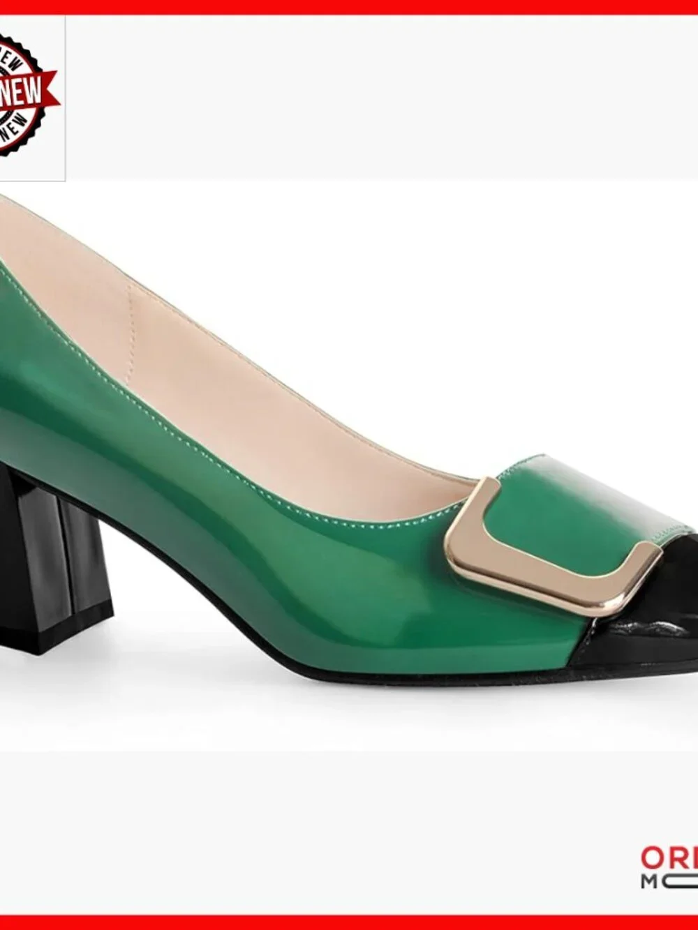 Women's Chunky Heel Pumps Square Toe Slip On Office Dress Shoes